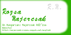 rozsa majercsak business card